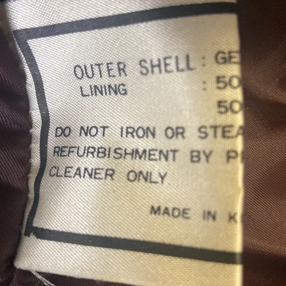 Brown leather zip front bomber jacket size 38 - Picture 14 of 16